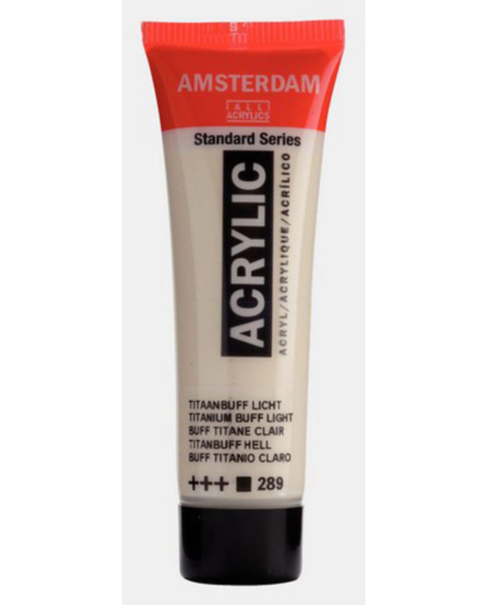 Amsterdam, Acrylic, Art & School, Paint, 20ml, 974510, Titanium Buff Light